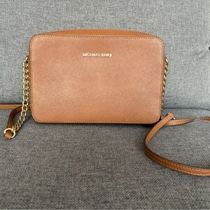 Michael Kors Brown Crossbody Bag with Gold Chain